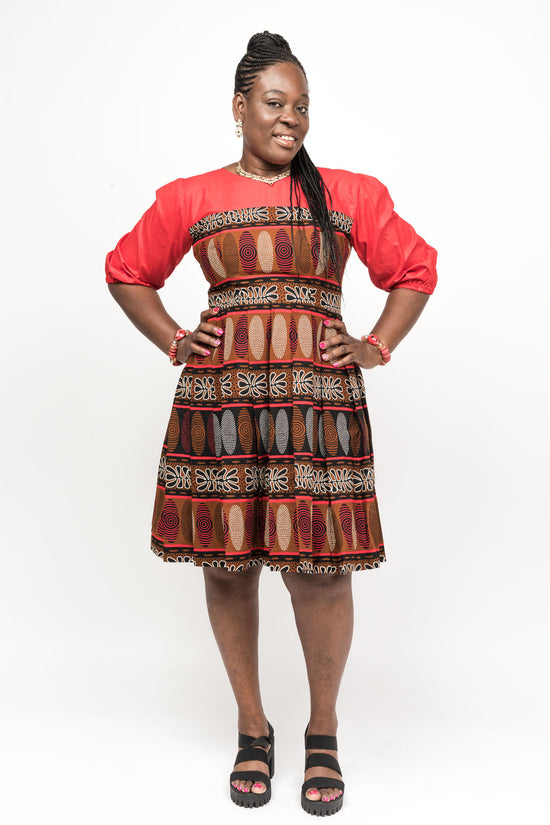 Selina African Print Dress