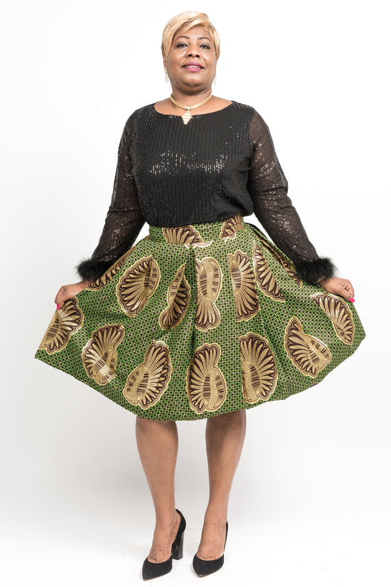 Thema African Print Skirt